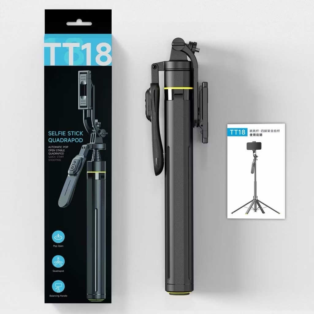 พร้อมส่งTT18ขาตั้งโทรศัพท์มือถือLive Jumping Stick Selfie Stick Balance Handle Anti-Shaking Stabilizer Telescopic Photo