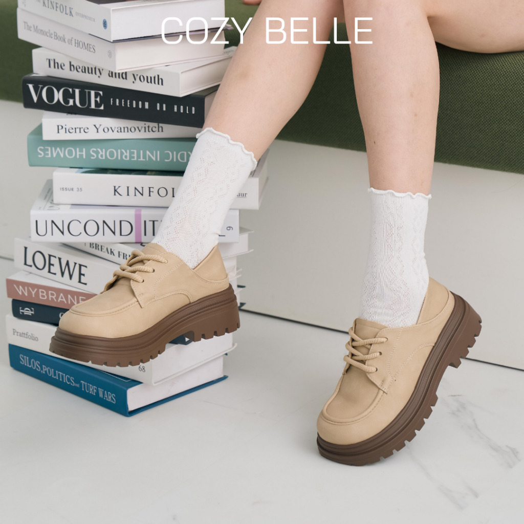 CCS - รองเท้าโลฟเฟอร์ รุ่น Cozy Belle เสริมส้น 2 นิ้ว คุณภาพดี สไตส์เกาหลี ใส่สบาย (3622) Cotton Can