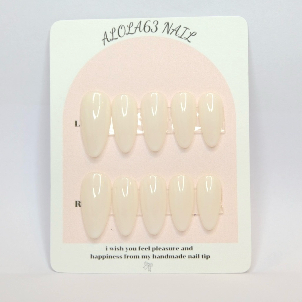 เล็บปลอมเจลแท้สีขาวนม สาฝอ 😉❤️‍🔥เลือกทรง เลือก sizeได้แถมฟรี ชุดกาว+ตะไบ+ไม้ดันหนัง+แผ่นแอลกอฮอล์