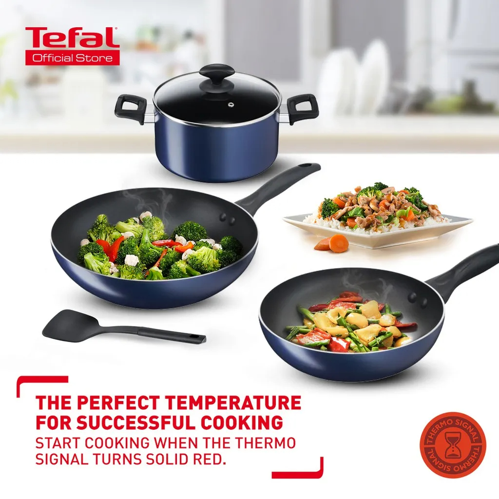 Tefal Clear Cook รุ่น B266S595 เซ็ตเครื่องครัว 5 ชิ้น :หม้อตุ๋น พร้อมฝาแก้ว , กระทะทอด , กระทะก้นลึก