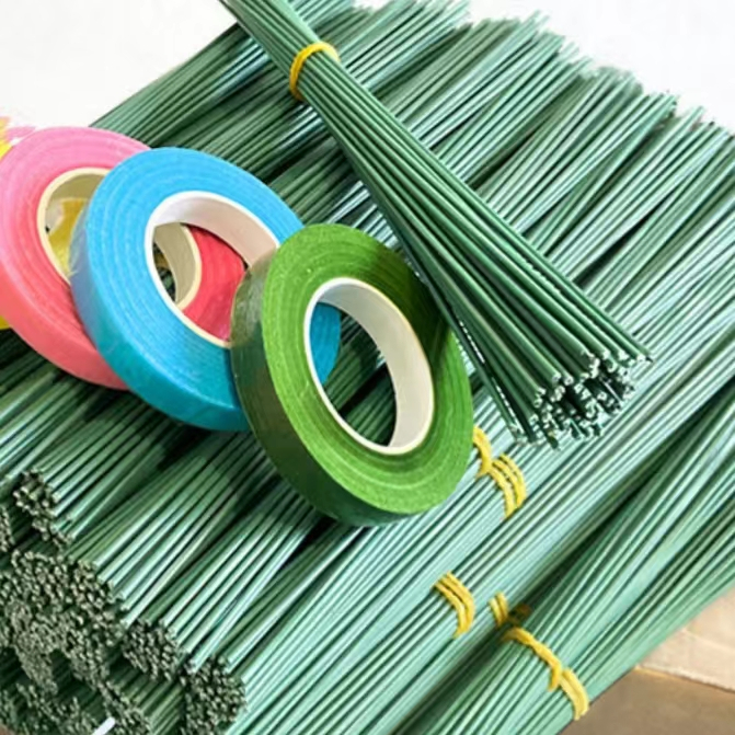10pcs/ลวดสีเขียวเข้ม ลวดพันก้านเขียว สำหรับงานประดิษฐ์