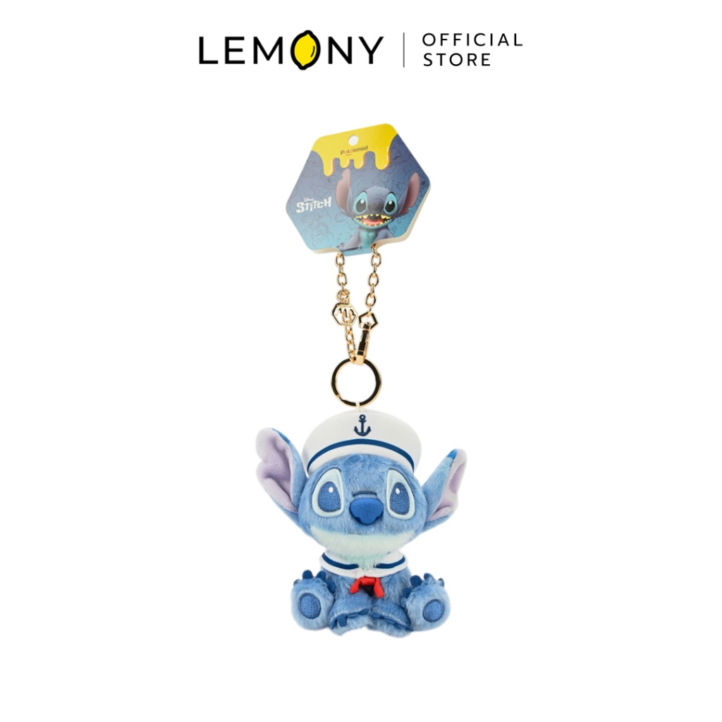 LEMONY พวงกุญแจตุ๊กตาสติทช์ ซีรีส์ Sailor Costume ขนาด 11 ซม. Disney Lilo & Stitch Collection