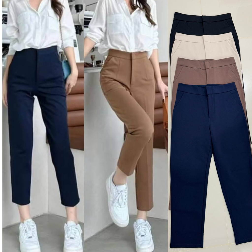 กางเกงโรเชฟ9ส่วนยาว34-35นิ้วใส่ทำงานได้เก็บพุงเก็บหน้าท้องได้ดี