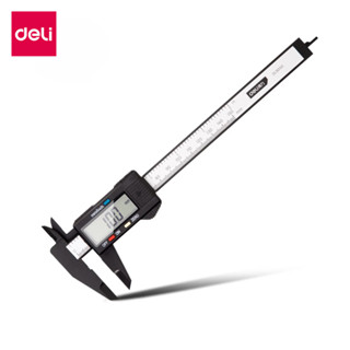 Deli เวอร์เนียร์ ตัวเครื่องพลาสติกอย่างดี ดิจิตอล พร้อมถ่าน …