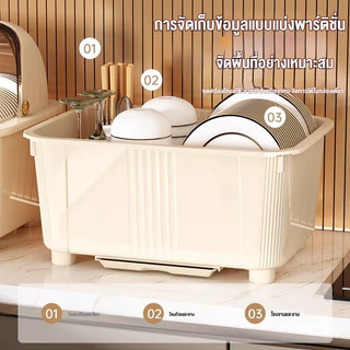 ที่คว่ำจาน ที่คว่ำจานทรงโค้งมน (มีฝาปิด) กันฝุ่นละออง กันแมลง พลาสติก กล่องเก็บจาน ที่คว่ำจานมีฝาปิด
