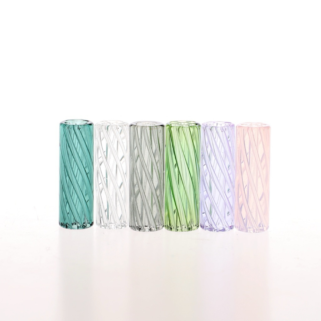 New Premium Hand Crafted Twisted Glass Tрs 10x30mm 7 Holes