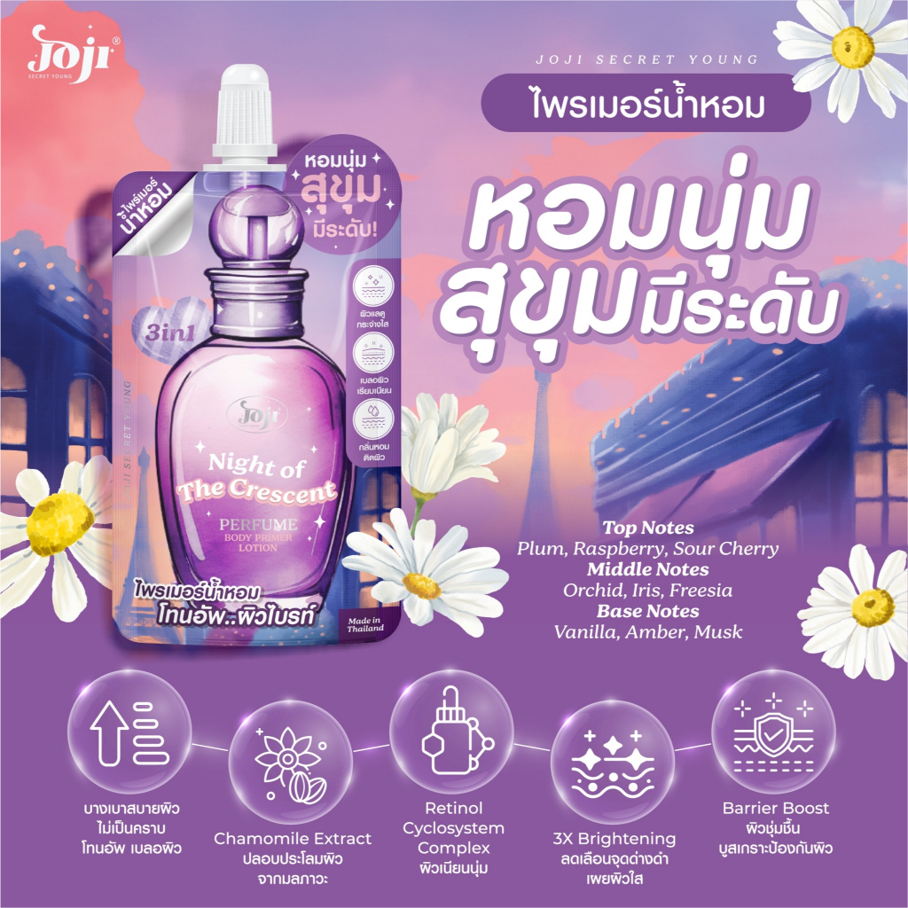 joji perfume body primer lotion 50ml. โจจิ ซีเคร็ท ยัง เพอร์ฟูม บอดี้ ไพรเมอร์ โลชั่นน้ำหอม ครีมน้ำหอม ไพร์เมอร์น้ำหอม โ - รูปที่ 3