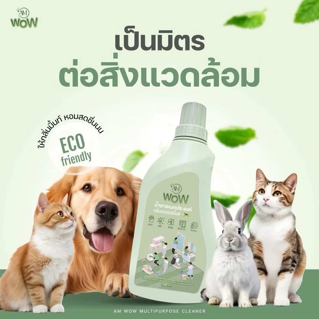AM WOW น้ำยาอเนกประสงค์ ปนันชิตา น้ำยาถูพื้น เช็ดกระจก ซักผ้า ล้างจาน ล้างรถ  กำจัดกลิ่นคาว/กลิ่นอับ thumbnail 9