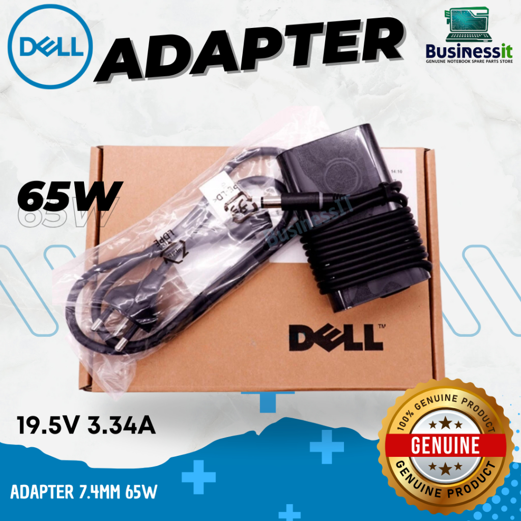Adapter Dell Latitude Rugged Extreme 7214 7414 65W 7.4 mm แท้ ประกันศูนย์ Dell Thailand 3VT2F