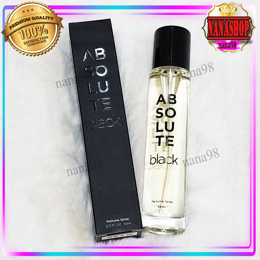 💥ส่งฟรี น้ำหอม แอ๊บโซลูท แบล็ค บอดี้ เพอร์ฟูม สเปรย์ Absolute Black Perfume SPRAY กล่อง ดำ ขวดใส 55 ml.