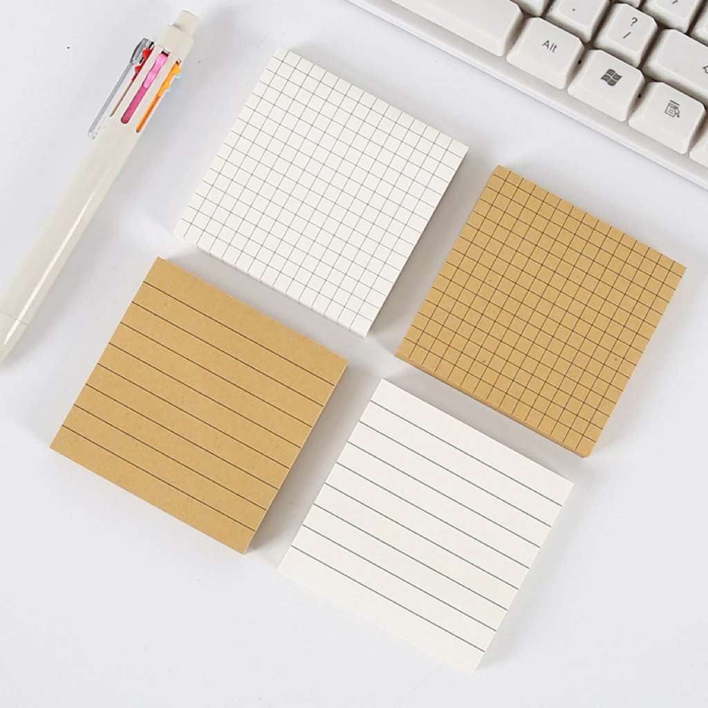 <พร้อมส่ง> กระดาษโน๊ต มีกาว 50แผ่น Colored Stickey Note 7.5*7.5cm เครื่องเขียน โน๊ต กระดาษจด