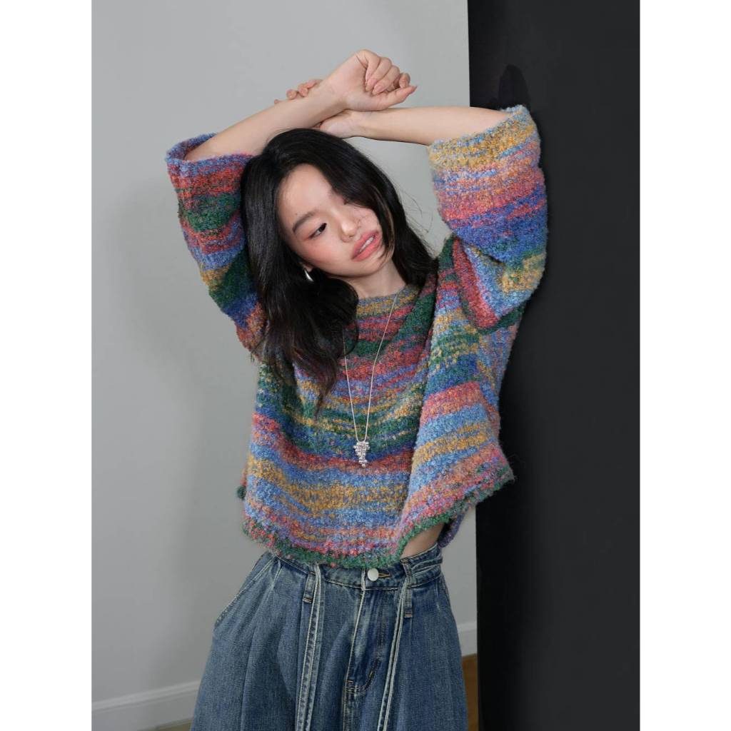 [Preorder] KUOSE : Multi Stripe Sweater