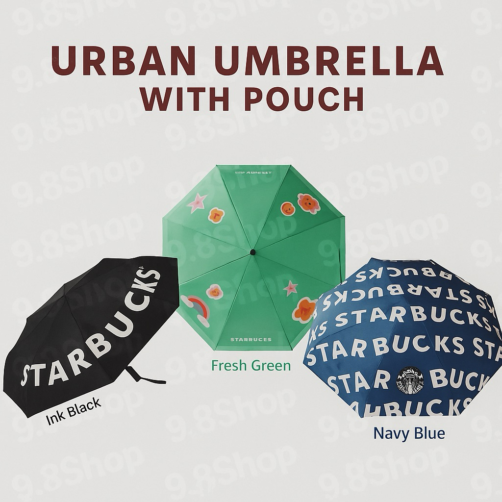 New!! ☂️ Urban Umbrella With Pouch Starbucks ร่ม จำหน่ายแต่ของแท้จาก SHOP เท่านั้น