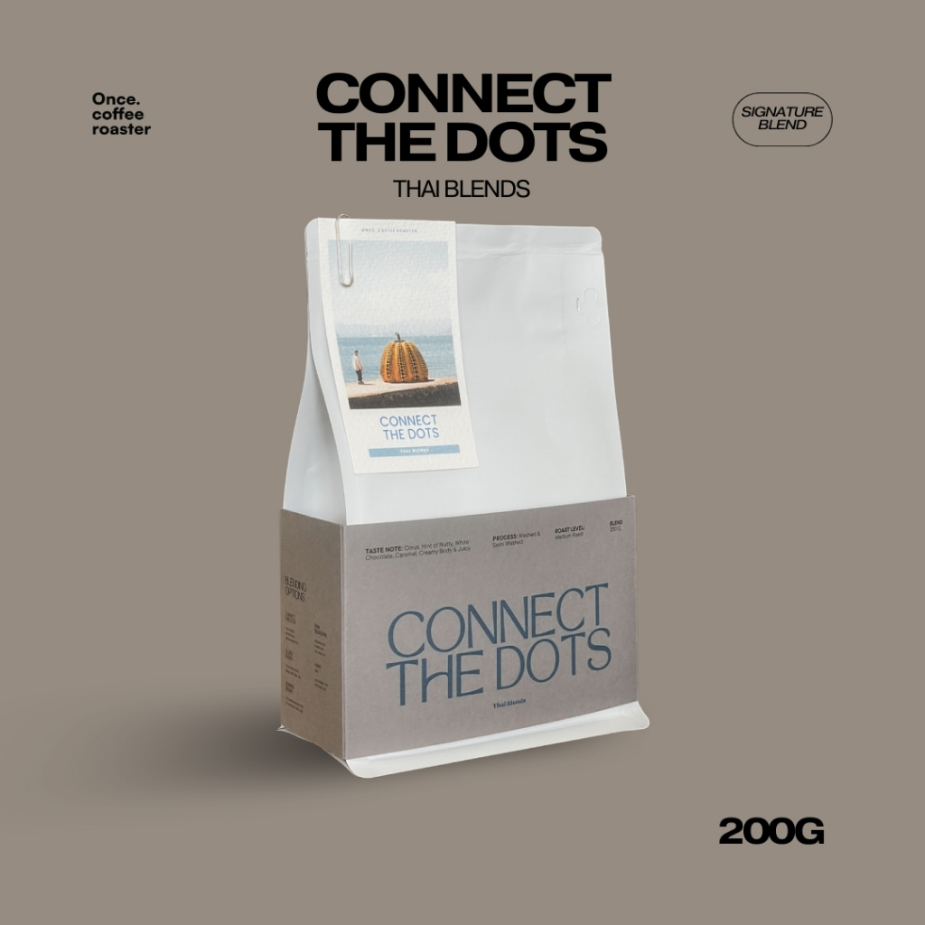 เมล็ดกาแฟ Connect the Dots 200 กรัม (ราคาประหยัด) คั่วกลาง