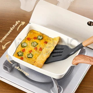 Watsuno.กระทะ กระทะม้วนไข่ กระทะนอนสติ๊กสไตล์ญี่ปุ่น เคลือบหินอ่อน หม้อไฟทามาโกะ ใช้ได้กับเตาทุกประเภท