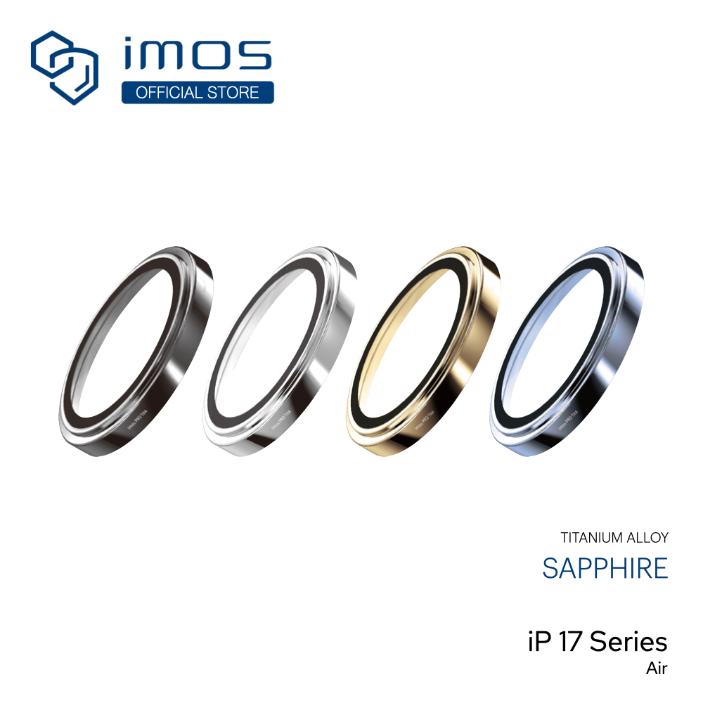 IMOS ฟิล์มกระจกเลนส์กล้อง Sapphire Len Protector Titanium ใช้สำหรับ iPhone Air แหวนกันรอยเลนส์กล้อง