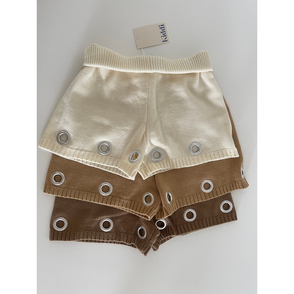 กางเกงไหมพรมขาสั้น Eyelets short