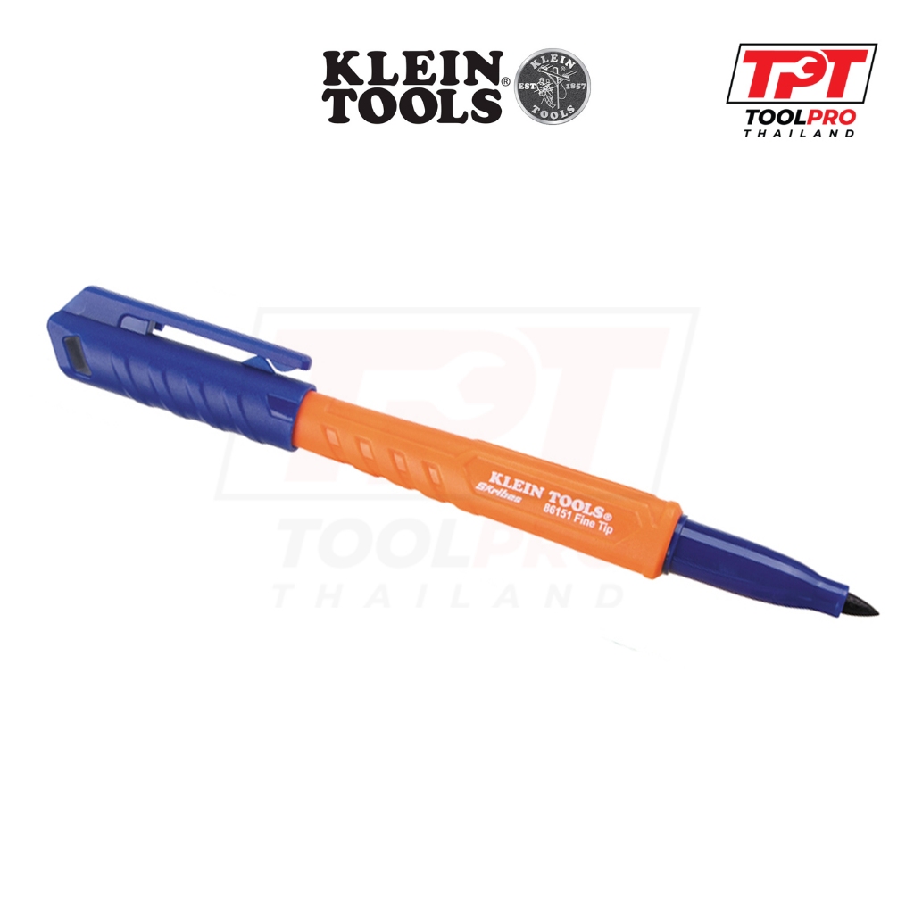 Klein Tools ปากกามาร์คเกอร์ Skribes Blue Fine Tip Permanent Marker (86151)