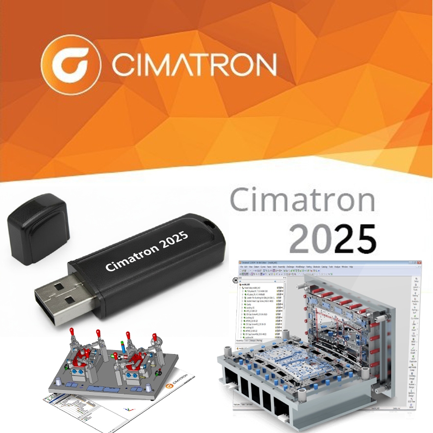 Cimatron 2025 SP3 โปรแกรม CAD CAM 3D ส่ง Flash drive ใช้ลงกับ Windows X64