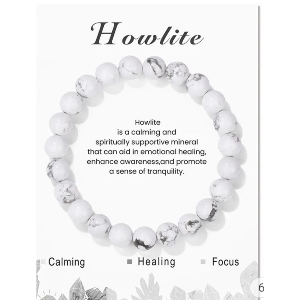 howlite stone bracelet 8MM