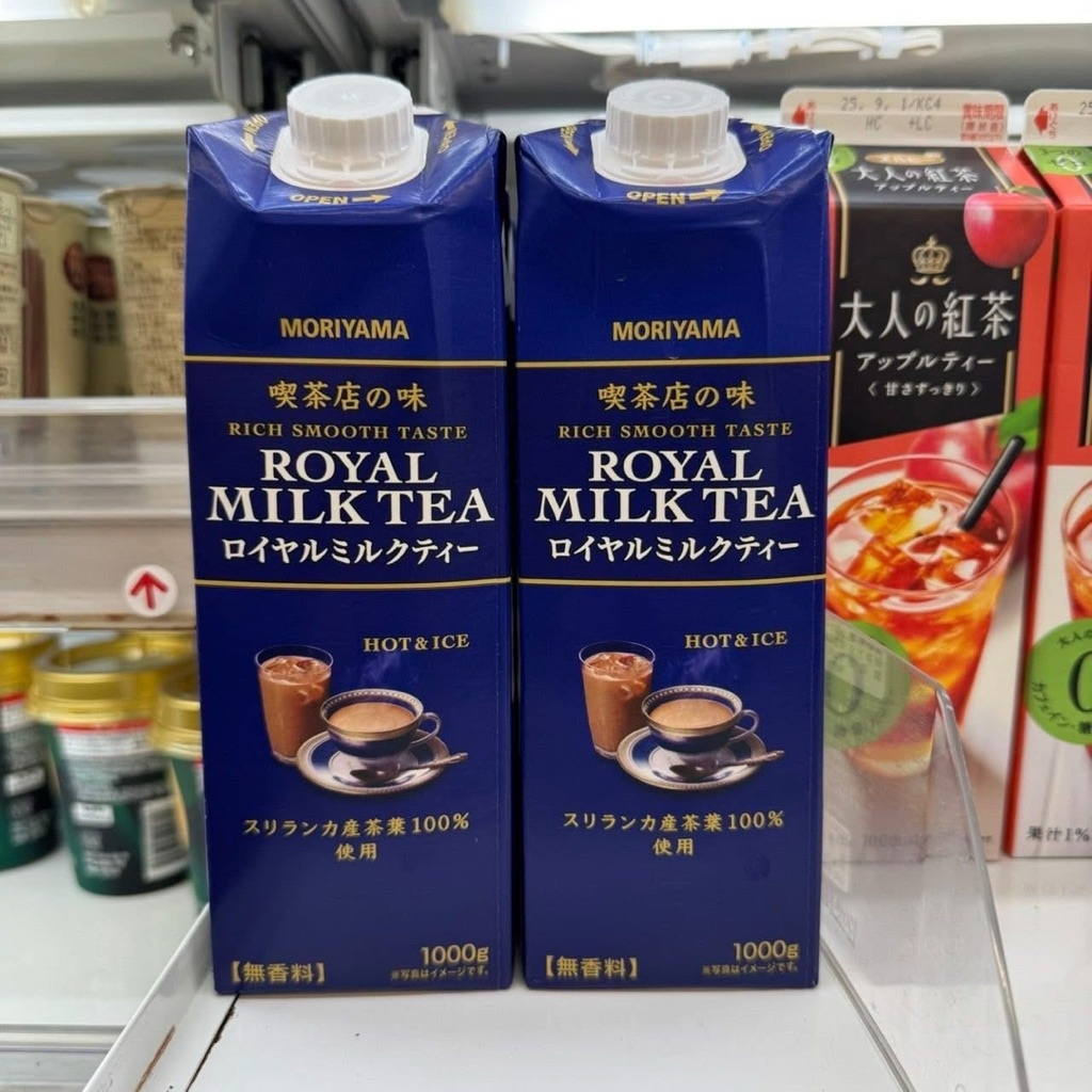 ✅ พร้อมส่ง- หิ้วจากญี่ปุ่น ชานม ROYAL MILK TEA ของแบรนด์ MORIYAMA (1 ลิตร)