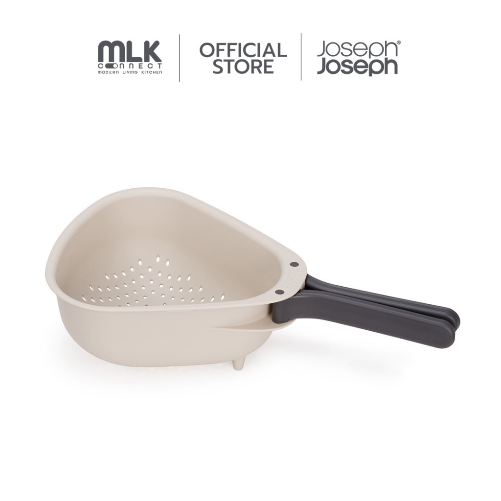 Joseph Joseph กระชอนล้างผัก ด้ามจับพับได้ รุ่น Droplet สี Stone N1000007