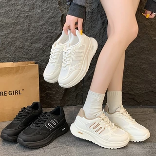 ส่งฟรี รองเท้าผ้าใบ พร้อมส่ง รองเท้าผ้าใบแฟชั่น สไตล์เกาหลี พื้นรองเท้ายางนุ่ม กันลื่น ระบายอากาศได้ดี [LN2001]