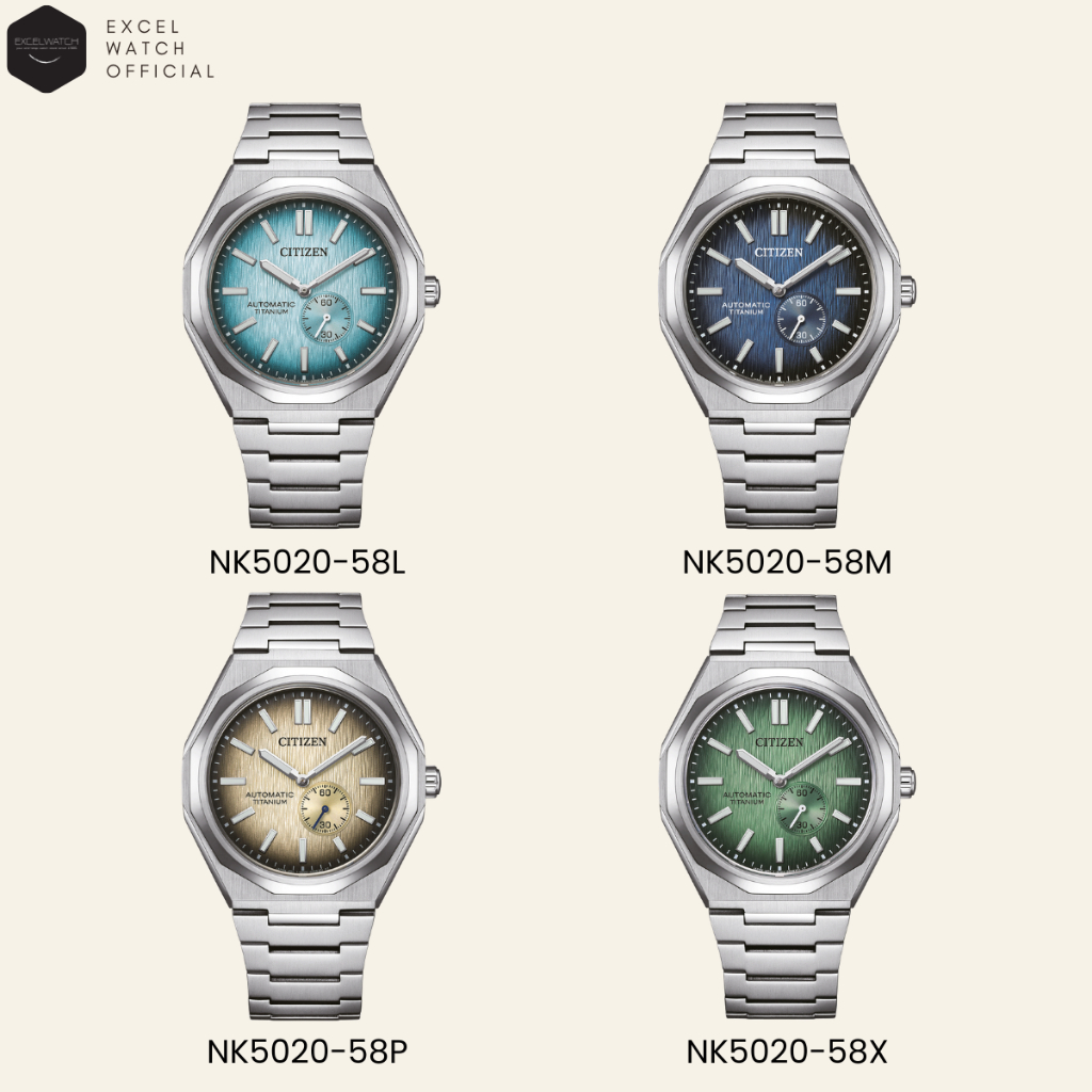[ Excel Watch ] นาฬิกา CITIZEN Zenshin 60 รุ่น NK5020-58L NK5020-58M NK5020-58P NK5020-58X ออโต้ Sup