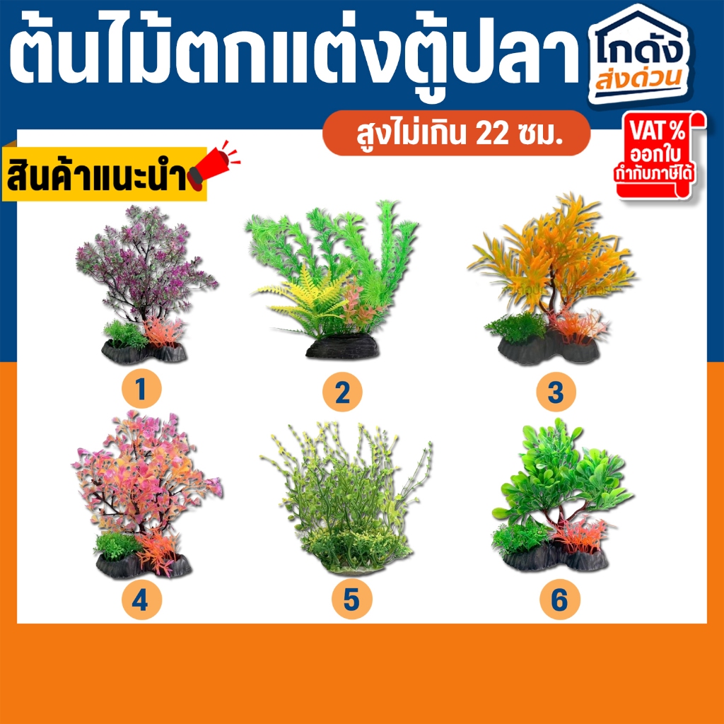 ต้นไม้ตกแต่งตู้ปลา ต้นไม้ขนาดกลาง  ขนาดความสูงไม่เกิน 22 ซม. By วสันต์อุปกรณ์ปลาสวยงาม(10)