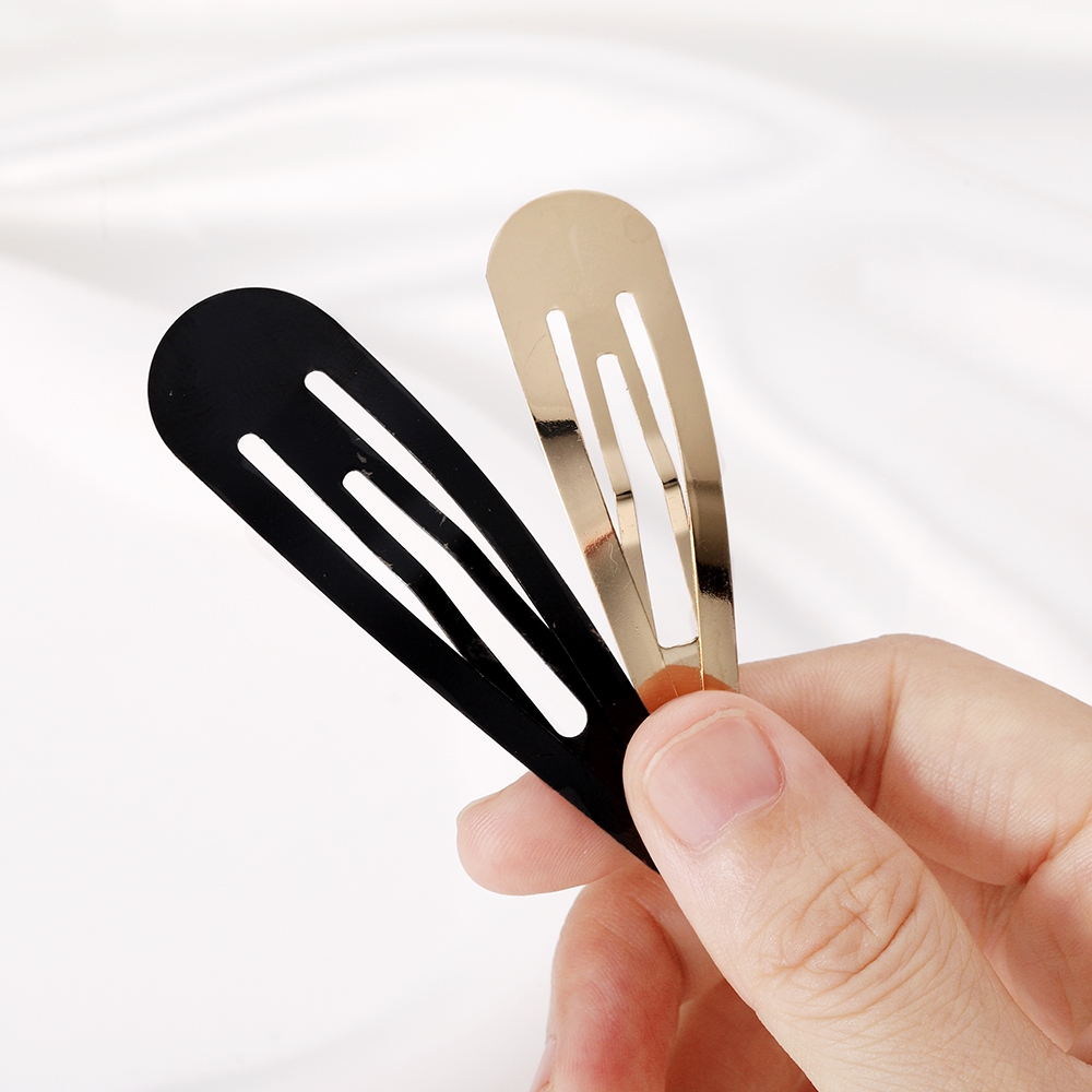 St.Kunkka 20Pcs หยดน้ำ bb กิ๊บเป๊าะแป๊ะกิ๊บติดผม กิ๊บนักเรียนทรงหยดน้ํา สีดํา สไ