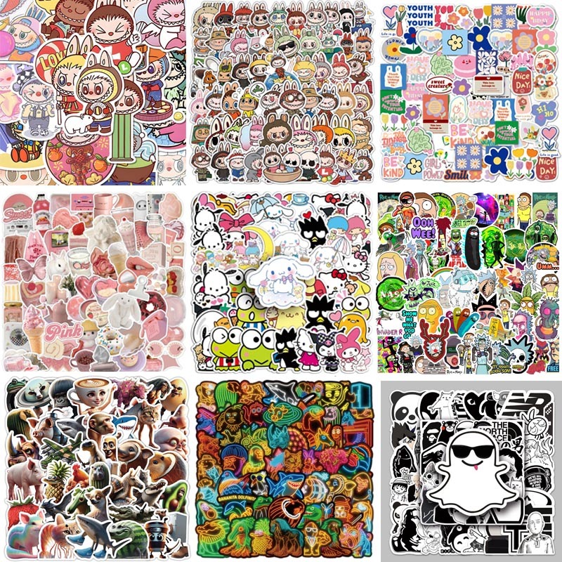 ⚡จัดส่งจากประเทศไทย⚡️ สติ๊กเกอร์ สติกเกอร์ ลาย Sanrio Tung Tung Tung Sahur กันน้ํา ลายน่ารัก สติ๊กเกอร์ตกแต่ง