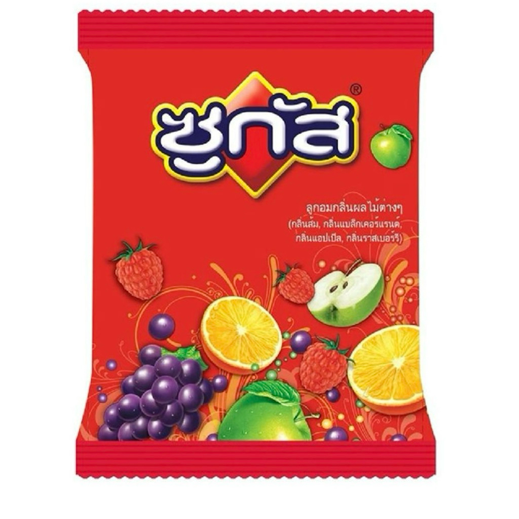 🚕 delivery ลูกอม ซูกัส มิกซ์ กลิ่นผลไม้ Sugus Candy 100ชิ้น