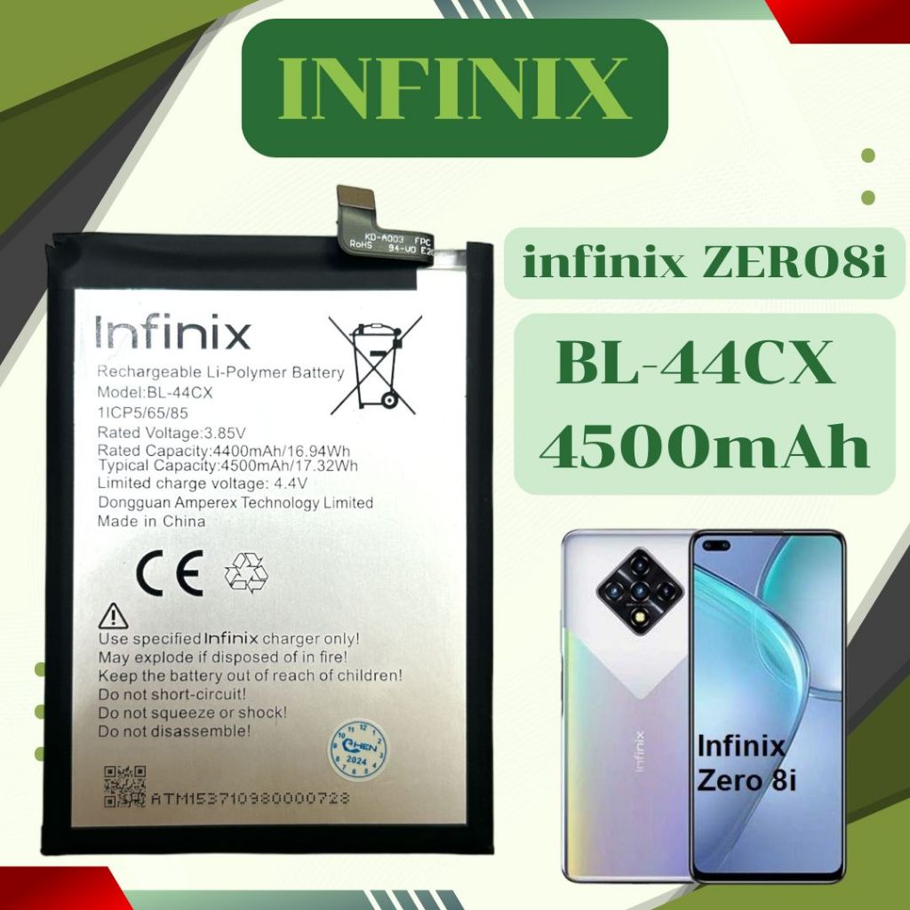 พร้อมส่ง แบตเตอรี่แท้ ของ Infinix Zero 5G Zero 8i Zero 8 4500 mAh