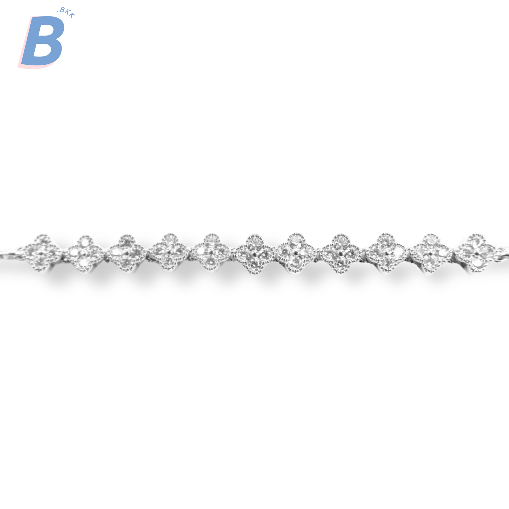 Bello - สร้อยข้อมือผู้หญิง แฟชั่น เครื่องประดับ สร้อยข้อมือสแตนเลส สายรูด สีเงิน รหัสBL02 009