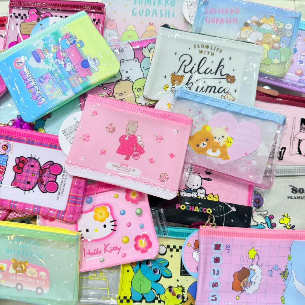💰กระเป๋าใส่เหรียญ Sanrio Disney Rilakkuma Sumikko Snoopyซองซิบ ใส่บัตรได้ มีป้ายห้อยทุกใบ ลิขสิทธิ์แท้ นำเข้าจากญี่ปุ่น💰