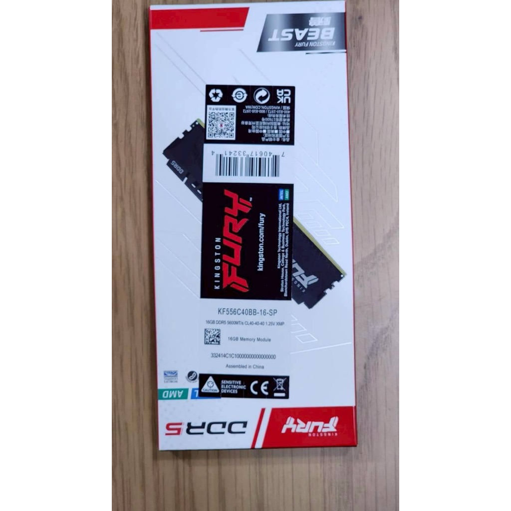 Kingston RAM DDR5 16G/5600MHZ U-DIMM(KF556C40BB16)