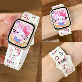ใหม่ สายลายKT ซิลิโคนแม่เหล็ก ขนาด 38,40,41,42,45,46,49mm
