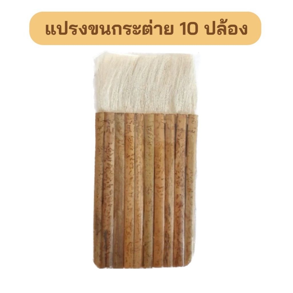 แปรงขนกระต่าย 🔟  ปล้อง  แปรงทาแลคเกอร์  แปลงทาแชล็ค