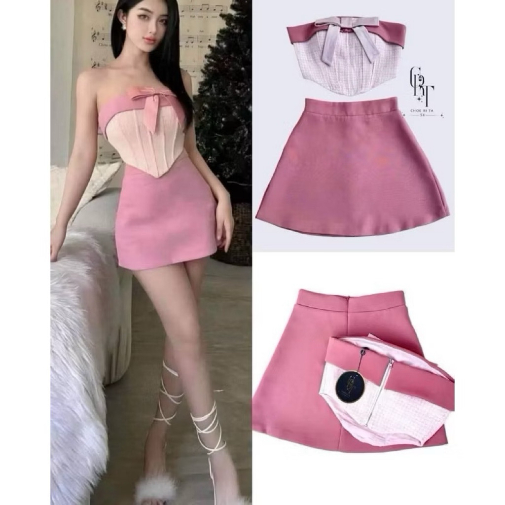 เซ็ทเกาะอก (มือหนึ่ง)ไซส์m ป้ายchoe rita