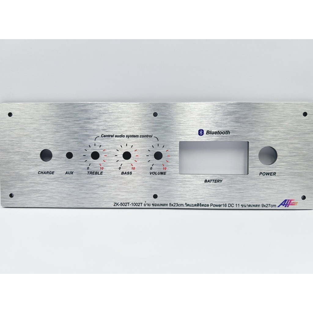 เพลทลำโพงบลูทูธ ZK-502T/ZK-1002T ย้าย ช่อง5*23cm ดิจิตอลPower16mm/Dc11mm/Aux