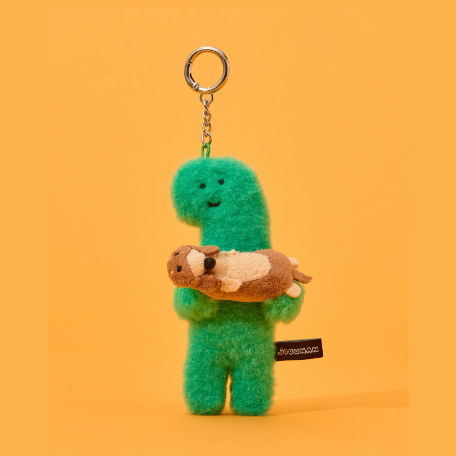 JOGUMAN Brachio & Woody Throw Away Plush Keychain พวงกุญแจ