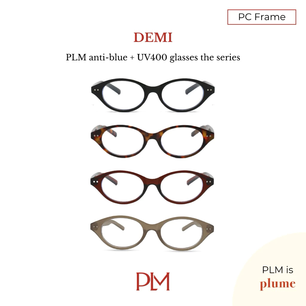 PLM (plume.bkk) แว่นกรองแสงสีฟ้า รุ่น ‘Demi’ glasses