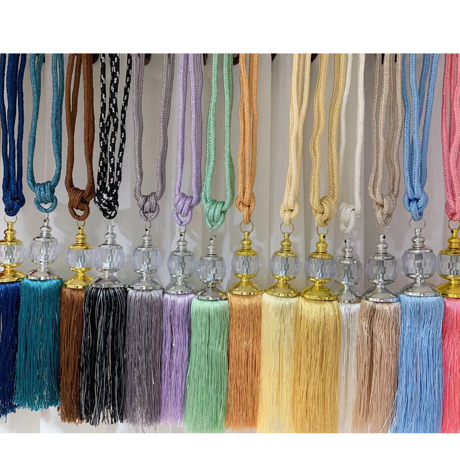 สายรวบผ้าม่านแบบคริสตัล  สายรัดม่าน อุปกรณ์ตกแต่ง หลายสีให้เลือก ราคาถูก #DSJ