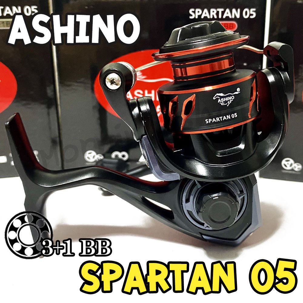 [ส่งฟรี] รอกสปิน เบอร์ 500 Ashino SPARTAN 05 สปาตัน 3+1BB ตัวเล็ก ตกสปิ๋ว ตกกุ้ง