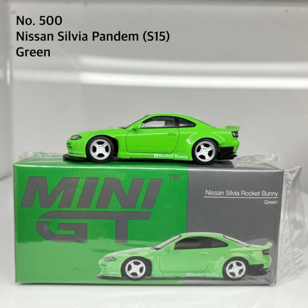 Mini GT No. 500-R Nissan Silvia (S15) Rocket Bunny Green