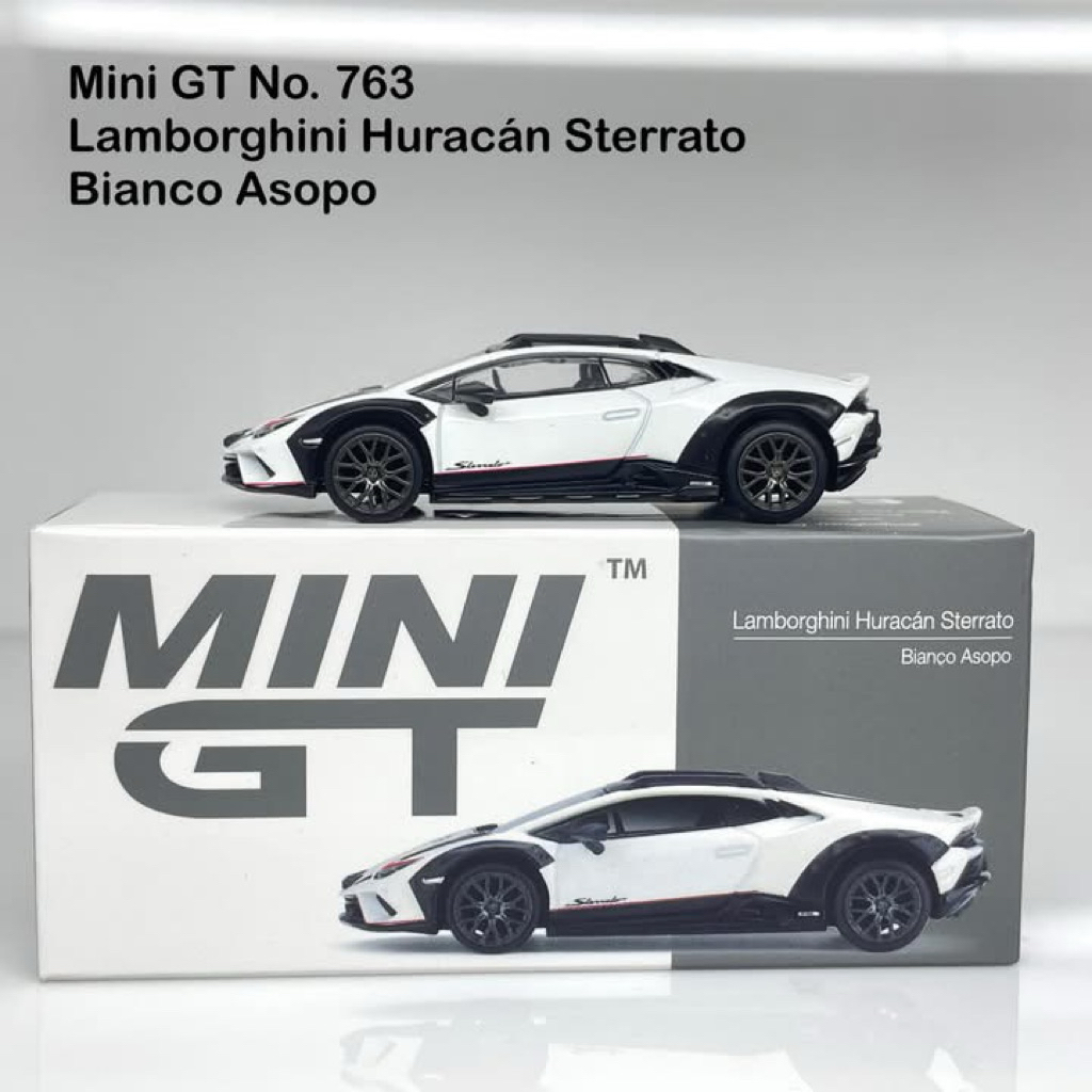 Mini GT 1/64📌No.763📌Lamborghini Huracán Sterrato Bianco Asopo RHD