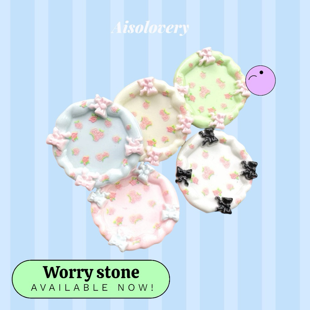 ดินปั้น หินคลายกังวล worry stone งานปั้นดิน handmade 🫧 v.1 รอ 1-2 วัน - รูปที่ 3