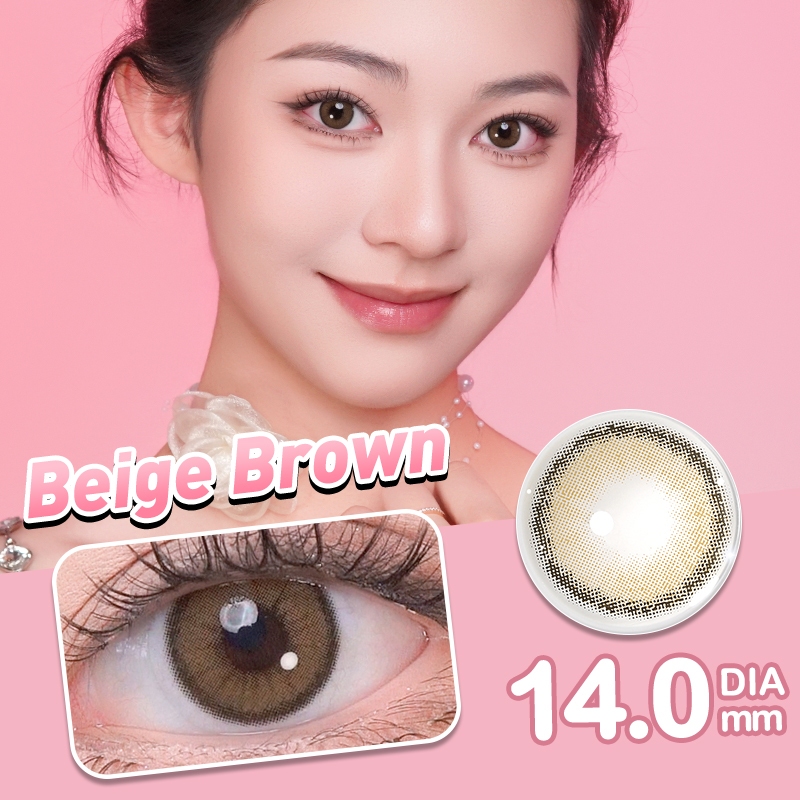 No.1🏆Realcon คอนแทคเลนส์ 6 เดือน Mini Olivia Brown ลายฮิต สายตาสั้น contact lens 2 ชิ้น/คู่ รูปที่ 2