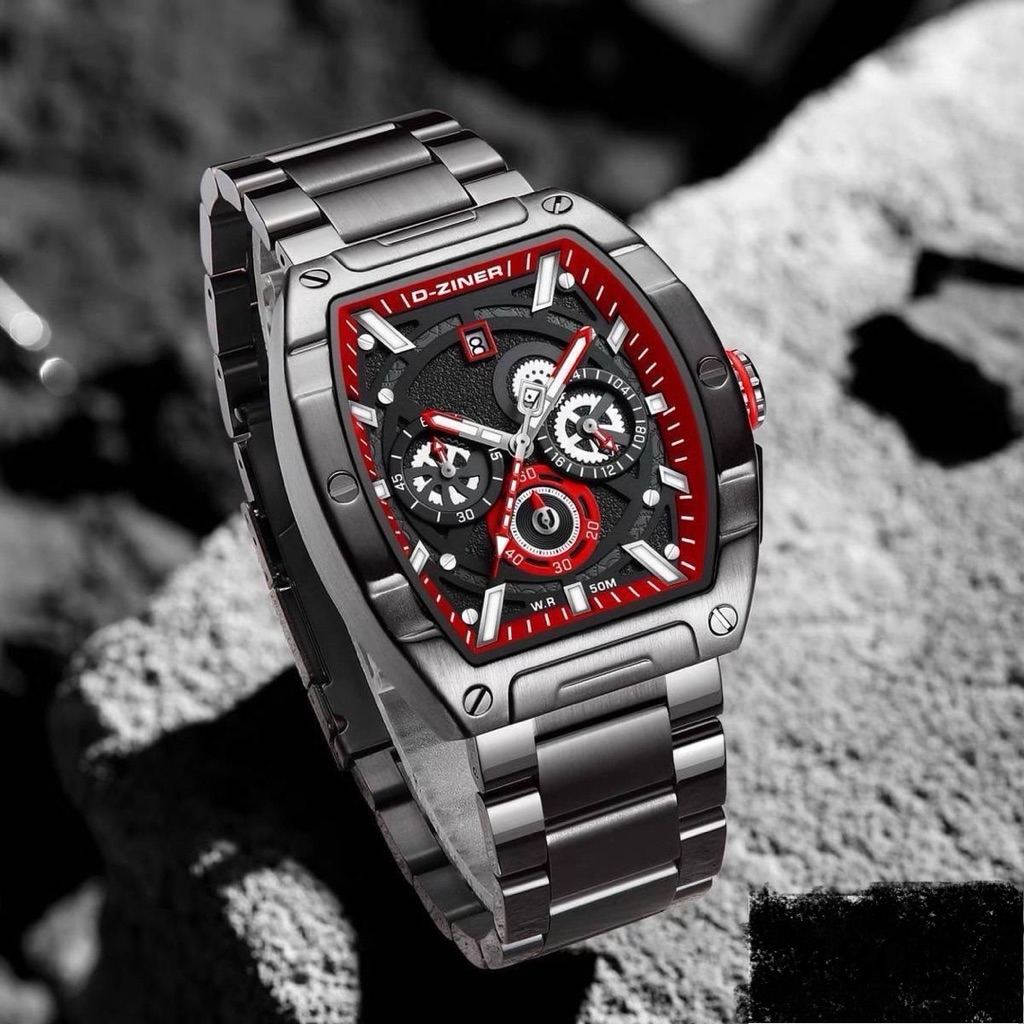 D-Ziner นาฬิกาแบรนด์ D-Ziner แท้ กันน้ำ หน้าจอแสดงผล 2 ระบบ แถมกล่องแบรนด์ สายนาฬิกาสแตนเลส - รูปที่ 2