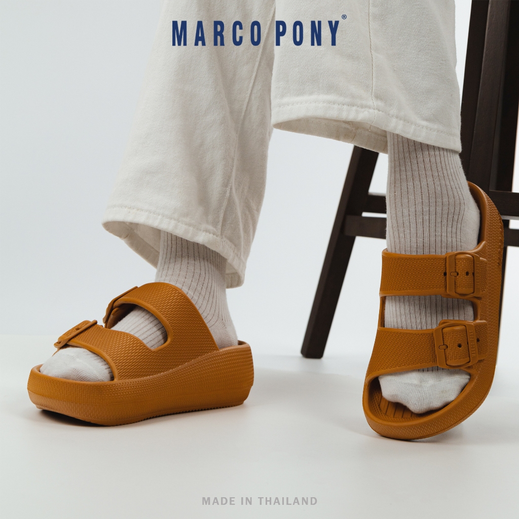 Marco Pony รองเท้าแตะแฟชั่น สายปรับได้ ใส่สบาย กันลื่น พื้นนิ่ม รุ่น MH9035 - รูปที่ 2
